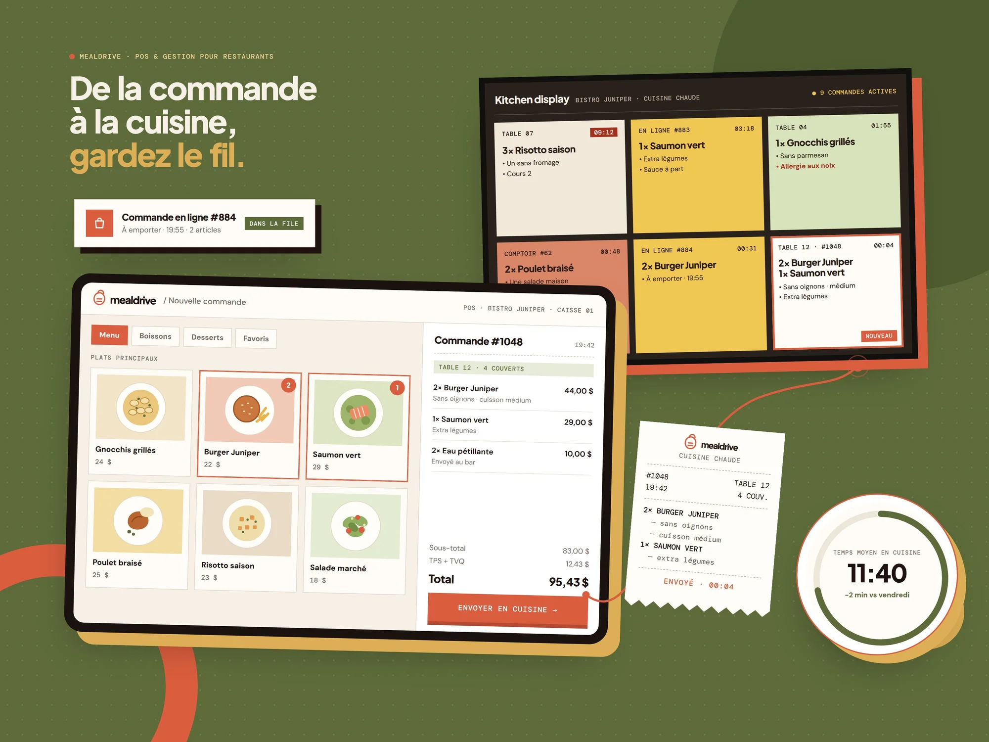 Concept visual of a MealDrive service dashboard